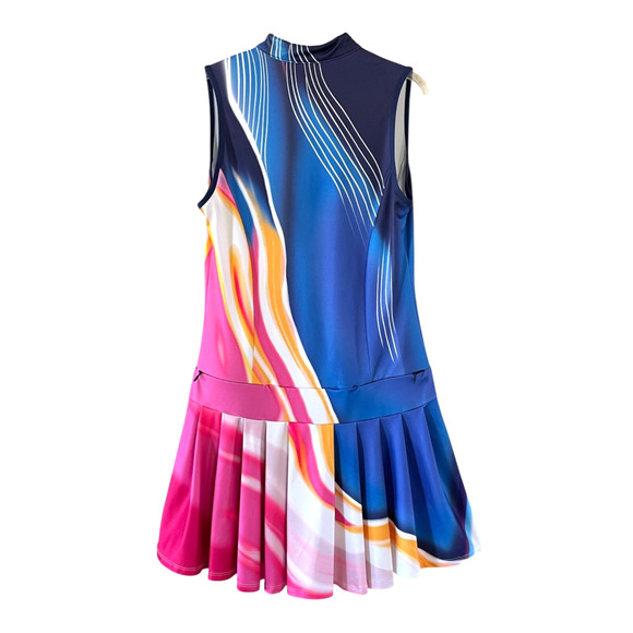 LUCKY IN LOVE Size XS (0-2) Sleeveless 1/4 Zip Pullover Stretch Activewear Dress - Picture 4 of 8